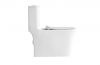 Sanitary wares white one piece washdown wc ceramic toilet with rimless