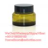 Wholesale inclined shoulder pickles green glass cosmetic bottles cream packaging glass bottles