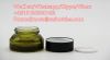 Wholesale inclined shoulder pickles green glass cosmetic bottles cream packaging glass bottles