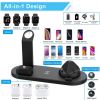 smart portable Qi phone holder watch fast wireless charging station pad dock wireless charger stand