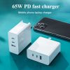 65W GaN USB C Quick Charger Type C Fast USB Charger