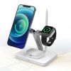 Portable 4 in 1 Wireless Charger Bracket 15W Qi Fast Charging Dock Base for iPhone iWatch Airpod 4 in 1 Wireless Charging Holder