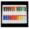 Vivid professional good coverage 24 colors non-toxic 12ml acrylic paint packed with Aluminum tube for artists