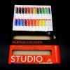 Phoenix 24color 12ml Non-toxic DIY Waterproof Wall Paints Acrylic painting Color for Wholesale