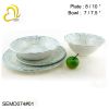 SEBEST Factory new custom sequin shell style dish sets black cheap suitable restaurant plates sets dinnerware