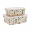 OEM approved rectangular custom airtight reusable biodegradable stackable bamboo fiber food storage container set with lid