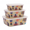 OEM approved rectangular custom airtight reusable biodegradable stackable bamboo fiber food storage container set with lid