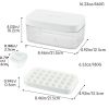 Ice Cube Tray With Lid and Bin | 32 Nugget Silicone Ice Tray For Freezer | Flexible Safe Ice Cube Molds Comes with Ice Container, Scoop and Cover (Pink)Ã¢ï¿½Â¦Ice Cube Tray With Lid and Bin | 32 Nugget Silicone 