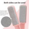 Warm Wood Pet Hair Remover Lint Brush for Couch Furniture Clothing Car Seat Carpet Pet Bed Or Fabric, Double-Sided Brush with Self-CleaningÃ¢ï¿½Â¦