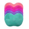 wholesale big silicone makeup brush cleaning pad and make up brush cleaning mat with chuck