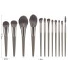 2020 wholesale 12pcs natural hair synthetic hair makeup brush set private label