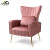 High Quality Modern Luxury Wood Frame Velvet Fabric Backrest and Seat Cushion Removable Arm Chairs Living Room Home Furniture