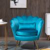 High Quality Luxury Solid Wood Velvet Fabric Metal Leg Design Cushion Seat Hotel Coffee Leisure Chair for Living Room Furniture