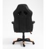 Factory Direct Sale Comfortable Big Size Wide Seat Height Adjustable Swivel Black Orange Leather Office Chair Gaming Chair