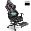 High Quality Luxury rgb Racing Computer Pink and Black 180 Degrees Reclining Gaming Chair with Footrest and massage Pillow