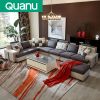 Quanu 102117 Modern fabric u shape couch living room sofa set furniture designs