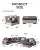 Quanu 102117 Modern fabric u shape couch living room sofa set furniture designs