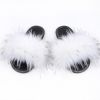 Fashion Faux Fox Fur Slippers for Lady