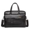 Custom logo PU Leather Mens Laptop Briefcase Bag for Men