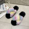 Faux Fur Winter Indoor Ladies House Fluffy Fur Slippers