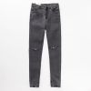 new style blue black gray denim ladies pencil pants women pencil jeans