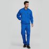 Wholesale custom industrial safety electrician uniforms construction clothing blue wear rough workwear for mining