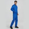 Wholesale custom industrial safety electrician uniforms construction clothing blue wear rough workwear for mining