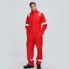 Customized offshore red anti fire resistant flame resistant mechanics welder fireproof safety fr coverall for oil and gas