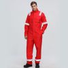 Customized offshore red anti fire resistant flame resistant mechanics welder fireproof safety fr coverall for oil and gas