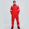 Customized offshore red anti fire resistant flame resistant mechanics welder fireproof safety fr coverall for oil and gas