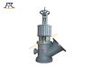 China supplier Flange end WCB body Y TYPE FLUSH BOTTOM VALVE for Soda ash slurry