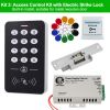 OBO Hands Door Access Control System Kit RFID Keypad + Power Supply + Electric 180KG Magnetic Lock Strike Door Locks for Home