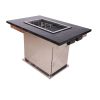 Customized Square Restaurant Smokeless Hot Pot Table Korean Bbq Grill Hot Pot Dining Table