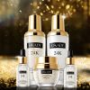 Korean High Quality Facial Skin Care Oily Skin Hydrating Whitening Luxury Cosmetic 24k Gold Skin Care Set