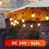 45 ft 15 LED Lamp holders S14 outdoor commercial festoon lighting string decoration connectable for courtyard cafe