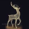 3D Large reindeer sculpture LED light street palza garden shopping mall party chrtsmas lighting decoration outdoor