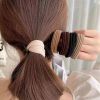 Simple Bold High Elastic Hair Ring 5pcs One Set