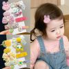 Various Fabric Side Clip And Plastic Hairpin For Little Girl 8pcs One Set