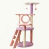 Modern Home Pet Cat Tower Green Floor Ceiling Multi-level Cat Tower With Toy Ball Cat Rack