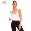 Women Longline Sports Bra Sports Tank Top with Built in Bra Workout Tank Top Fitness Running Gym Crop Top Removable Pad