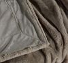 Rabbit Fur Blanket reverse to Micromink Blanket Polyester Blanket Two Layer