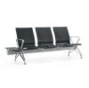 Public hospital airport Waiting Chair  3 Seat Power Charge With Table Metal Airport Chair