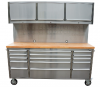 Red tool chest 72 inch with 18 drawers rolling trolley box