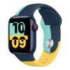 Dual Color Colorful Rainbow Laser Engravable Two Tone Silicone Watch Band Strap For Apple Watch Series 6 5 4 Wristband 38 40 42 44 mm