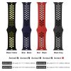 Dual color Breathable Silicone Sport Band Bracelet Watchband replacement Wrist Rubber Strap for Apple iWatch 38mm 40mm 42mm 44mm