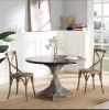 Reclaimed wood round dining table, K/D