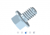 Slotted hexagon Huasi with five claw bolt w01 56 slotted hexagon Huawei head bolt full thread 1 / 4 Ã 3 / 8 / gr-5 j429 / 10B21 / blue white zinc