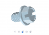 Slotted hexagon Huasi with five claw bolt w01 56 slotted hexagon Huawei head bolt full thread 1 / 4 Ã 3 / 8 / gr-5 j429 / 10B21 / blue white zinc