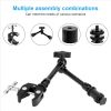 Fomito 11 inch Magic Arm + Superclamp, Adjustable 11 inch Articulating Arm Magic Arm Clamp Friction Arm with Super Clamp for DSLR Camera Rig, LCD Monitor, LED Lights, Flash Light