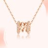 18K Gold Pendant, light and extravagant, a rose gold necklace designed by a minority